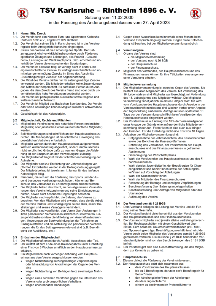 Satzung 2023
